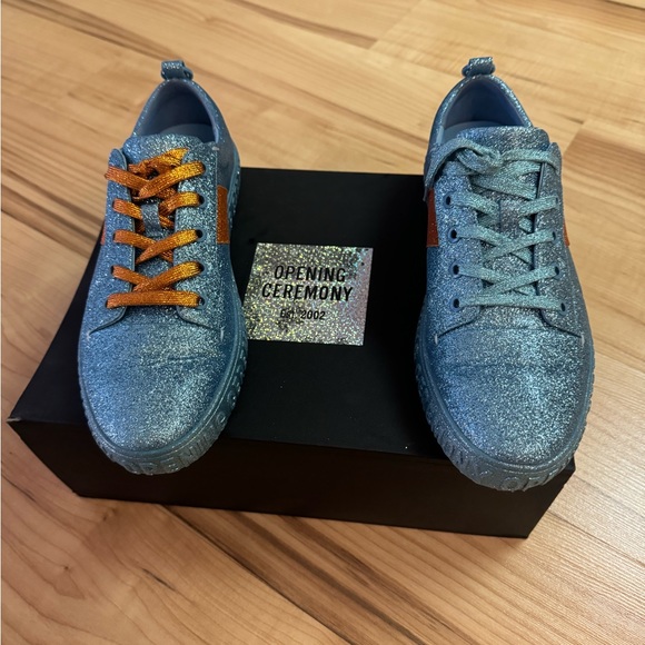 Opening Ceremony blue glitter sneakers, size 42 (US 9) - Picture 2 of 4